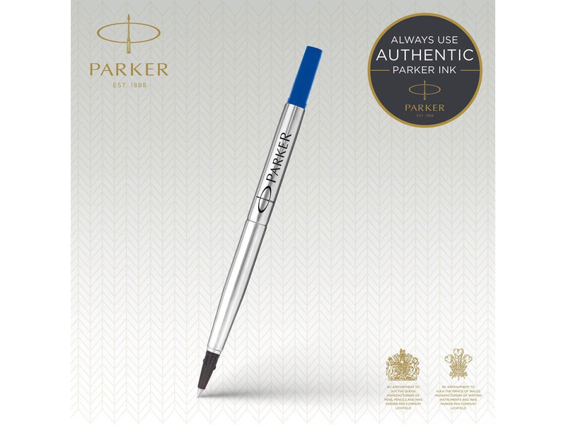Parker Ersatzminen für Tintenroller | feine Spitze | blaue QUINK Tinte | 1 Stück