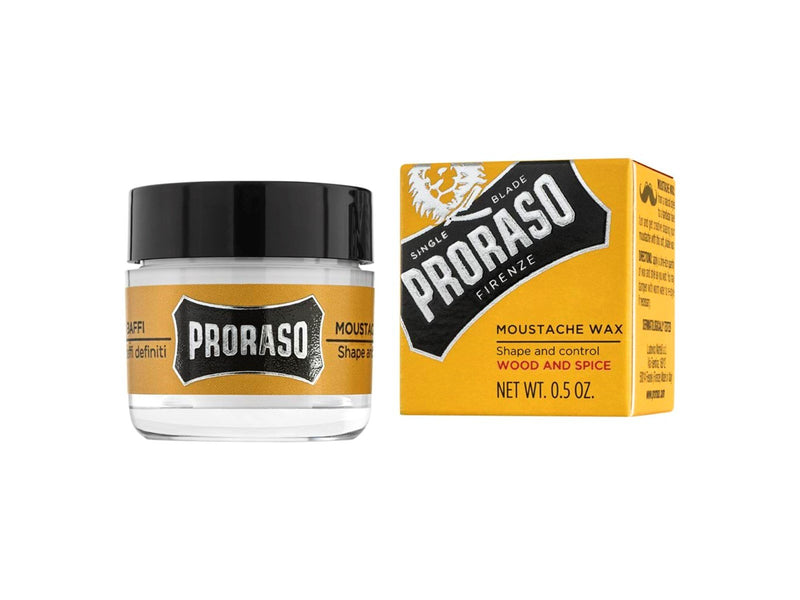 PRORASO Moustache Wax Wood & Spice - 15 ml.