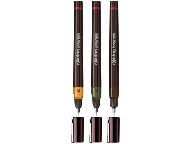 Rotring rOtring Isograph Fineliner Junior Set | 0,2 mm/ 0,3 mm/ 0,5 mm | 3 Stück
