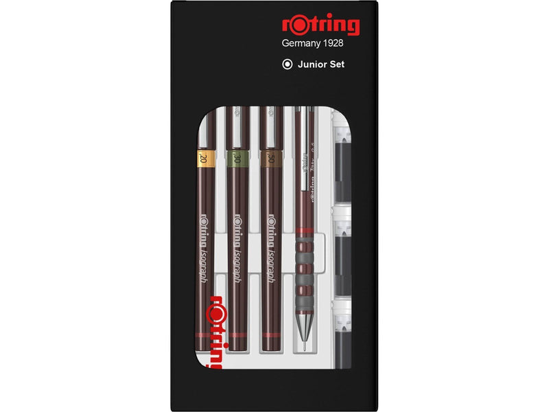 Rotring rOtring Isograph Fineliner Junior Set | 0,2 mm/ 0,3 mm/ 0,5 mm | 3 Stück