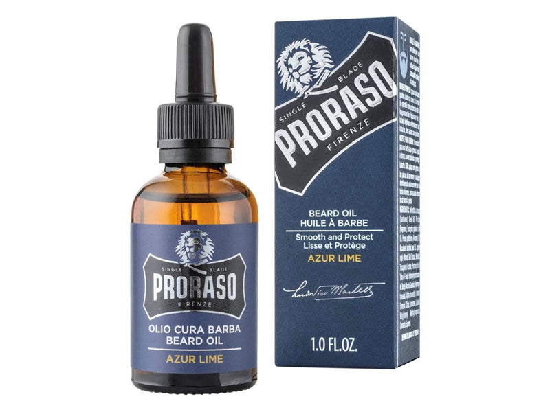 PRORASO Beard Oil Azur Lime - 30 ml.