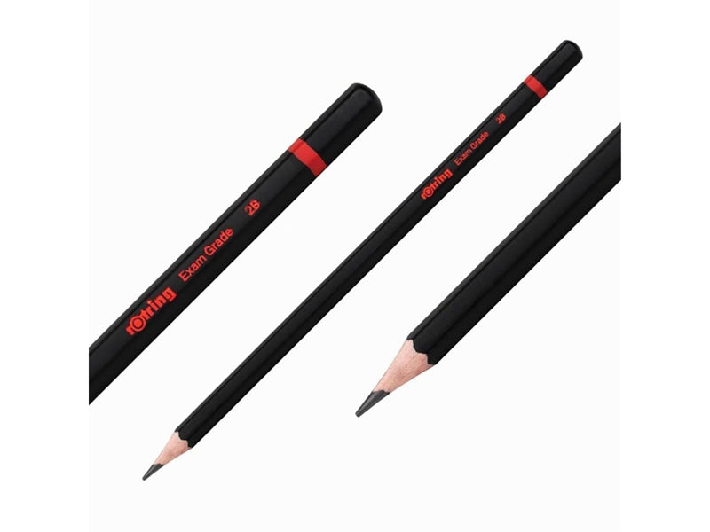Rotring rOtring Woodcase Bleistifte |  2B Prüfungsnote | Schwarz | 4 Stück