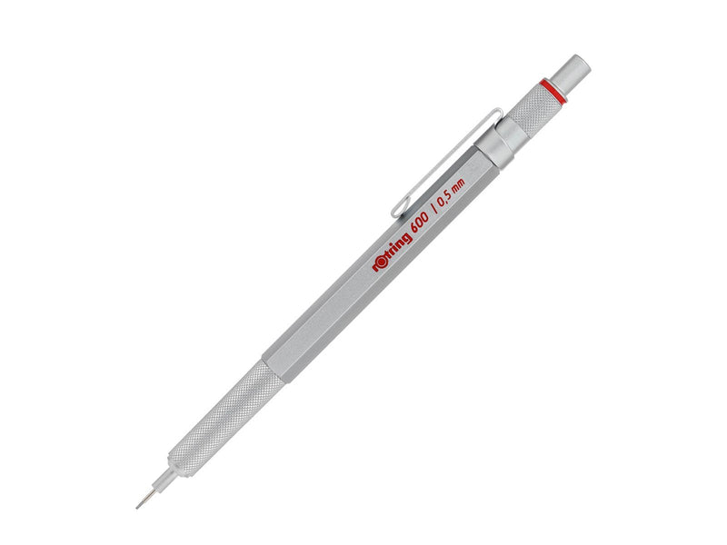Rotring rOtring 600 Druckbleistift | 0,5 mm | Silber | Ergonomisches Vollmetallgehäuse