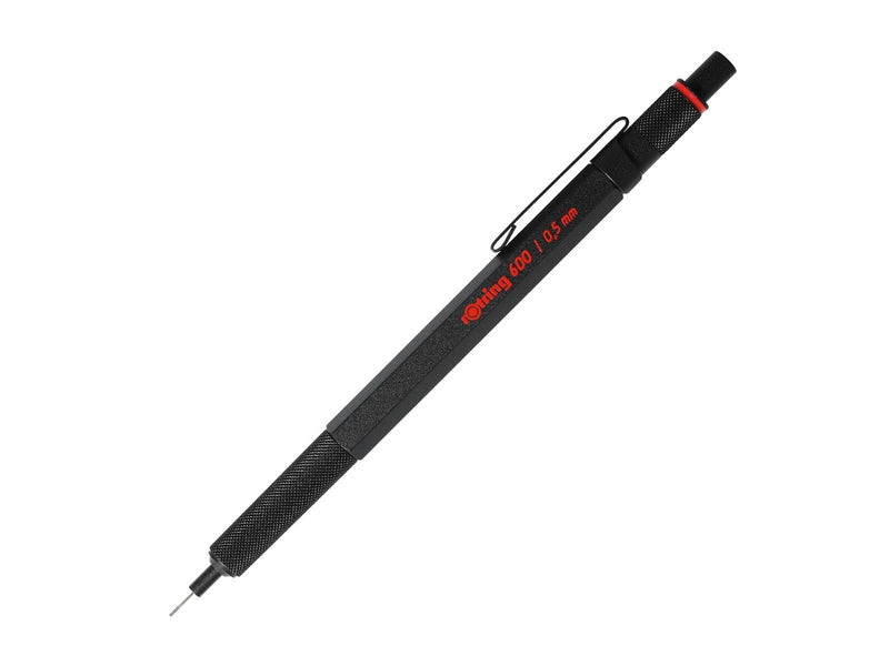 Rotring rOtring 600 Druckbleistift | 0,5 mm | Schwarz | Ergonomisches Vollmetallgehäuse