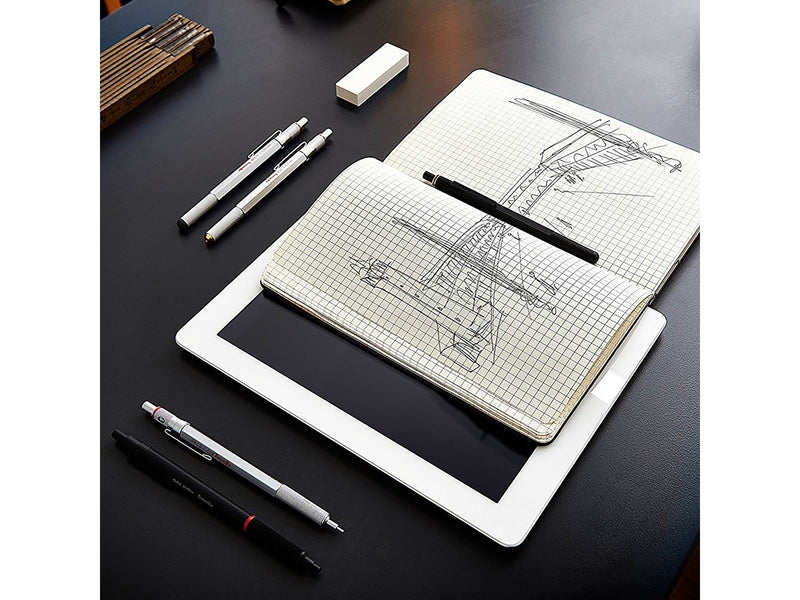Rotring rOtring 600 Druckbleistift | 0,5 mm | Schwarz | Ergonomisches Vollmetallgehäuse