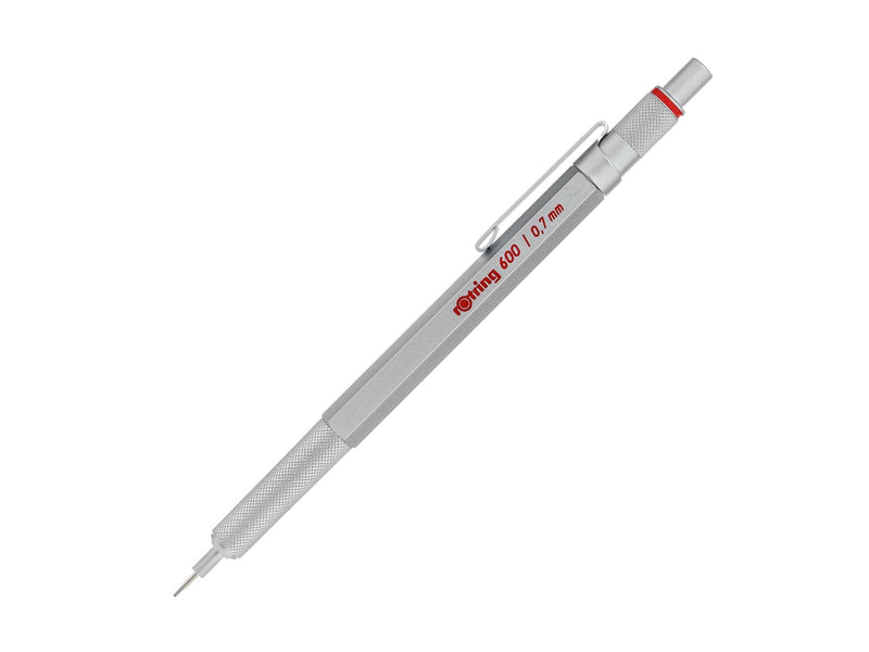 Rotring rOtring 600 Druckbleistift | 0,7 mm | Silber | Ergonomisches Vollmetallgehäuse