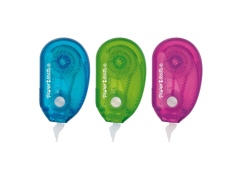 Paper Mate DryLine i-Mini Korrekturband | Gemischte Farben | 3 Stück