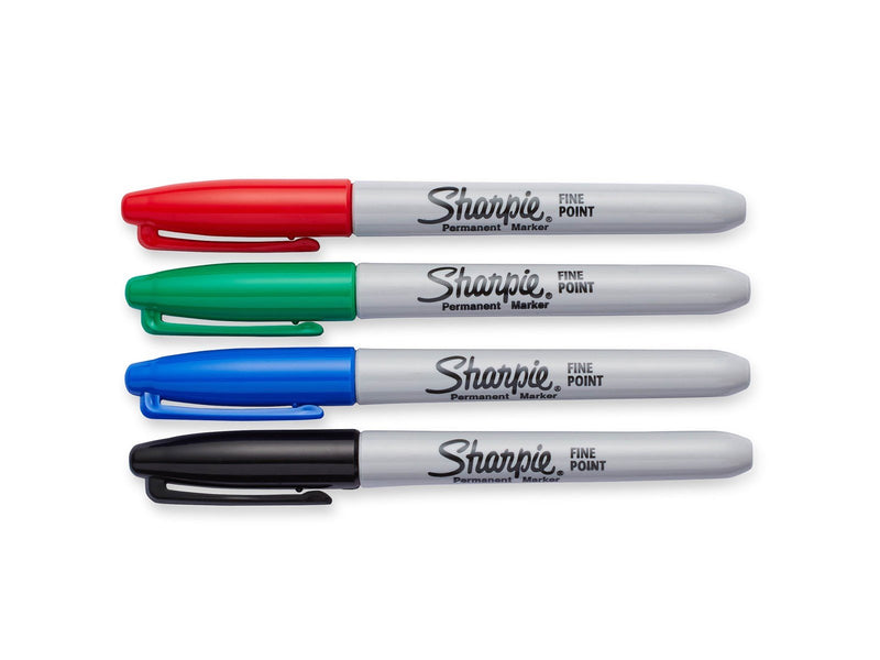 Sharpie Permanent Marker | Marker Stifte mit feiner Spitze | gemischte Farben | 4 Stück