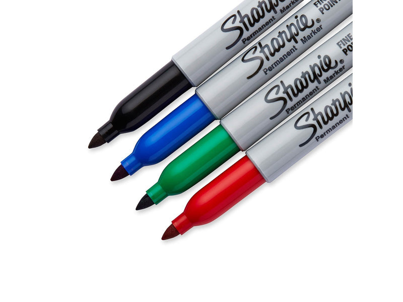 Sharpie Permanent Marker | Marker Stifte mit feiner Spitze | gemischte Farben | 4 Stück