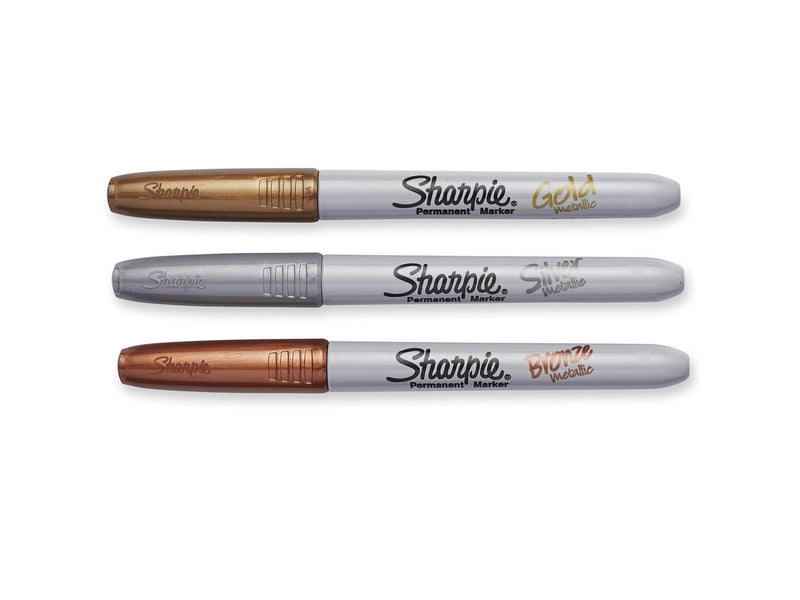 Sharpie Metallic-Permanentmarker | Gold | Silber & Bronze (neu) | 3 Stück
