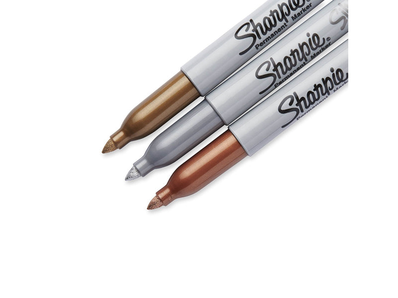 Sharpie Metallic-Permanentmarker | Gold | Silber & Bronze (neu) | 3 Stück