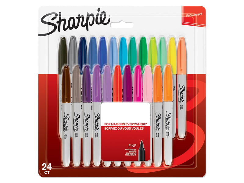 Sharpie Permanent Marker | Marker Stifte mit feiner Spitze | gemischte Farben | 24 Stück Market Set