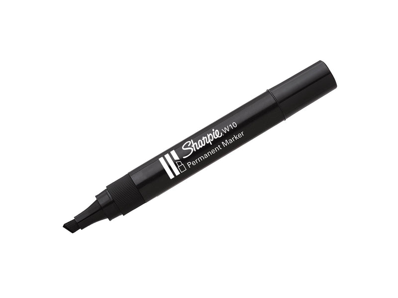 Sharpie W10 Permanentmarker | Keilspitze | schwarz | 12er Box