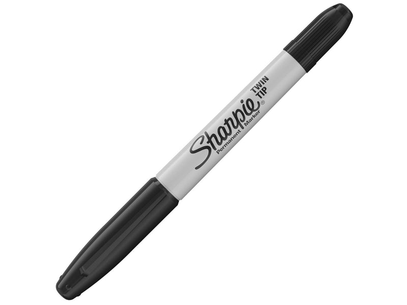Sharpie Doppelseitiger Permanent Marker | Marker Stifte mit Doppelspitze (Fein & ultrafein) | schwarz | 12 Stück Market Set