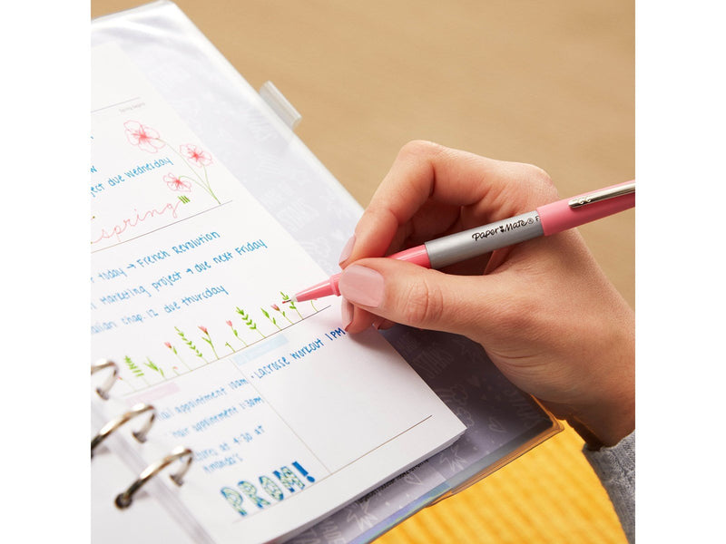 Paper Mate Flair Filzstifte | extrafeiner Spitze  (0,4 mm) | Schwarz | 2 Stück