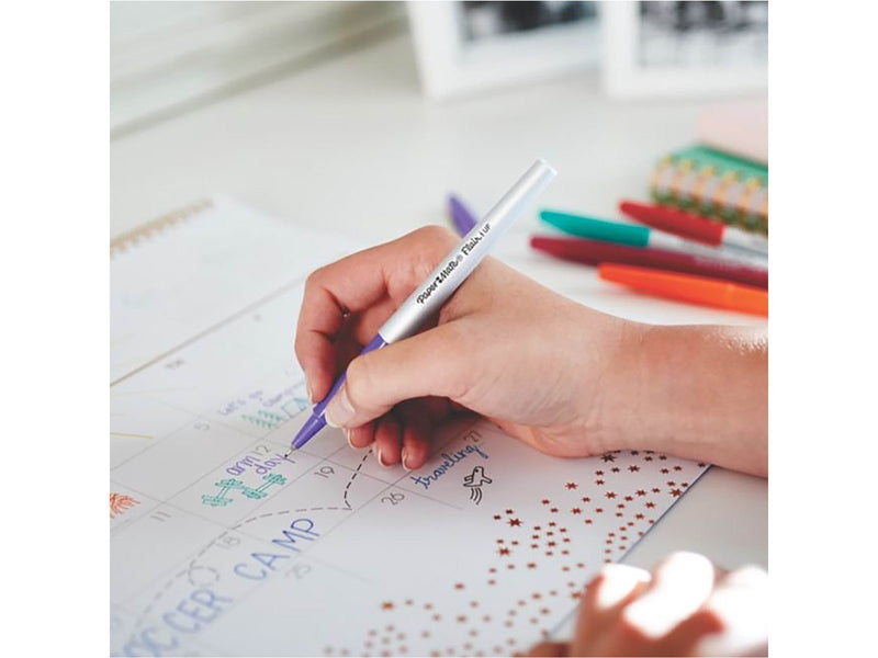 Paper Mate Flair Filzstifte | extrafeiner Spitze  (0,4 mm) | Schwarz | 2 Stück