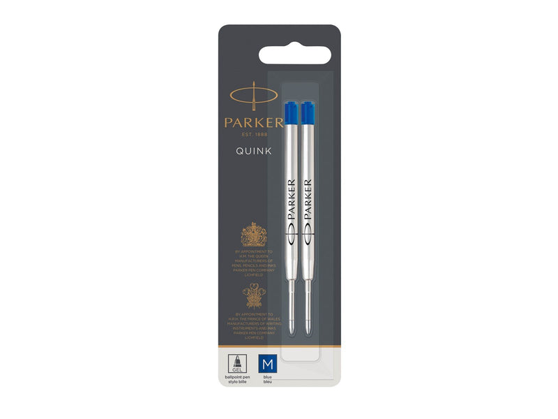 Parker Gelstifteminen | mittlere Schreibspitze (0,7 mm) | blaue QUINK Tinte | 2 Stück
