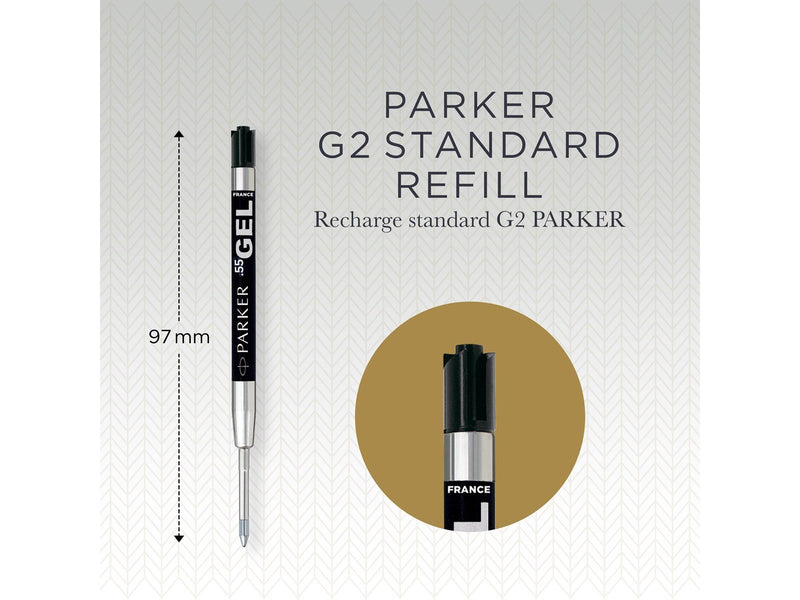Parker Gelstifteminen | feine Schreibspitze (0,5 mm) | schwarze QUINK Tinte | 1 Stück
