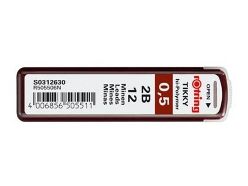 Rotring rOtring Nachfüllminen | 0,5 mm | 2B | 12 Minen