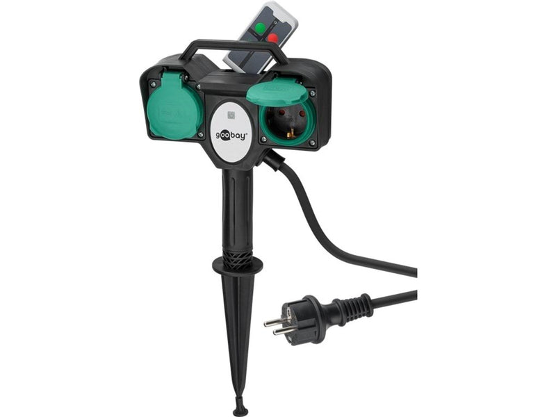 Pro Two-way garden socket with remote control black-g