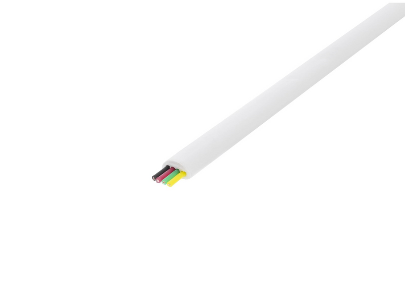 Pro Telephone flat cables 4-core 100 m reel AWG 30. - Weiß - 100 meter