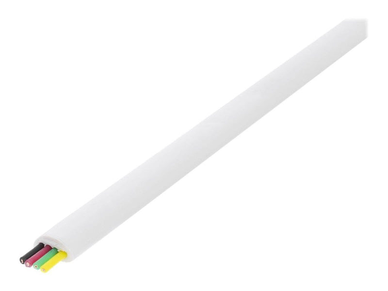 Pro Telephone flat cables 4-core 100 m reel AWG 30. - Weiß - 100 meter