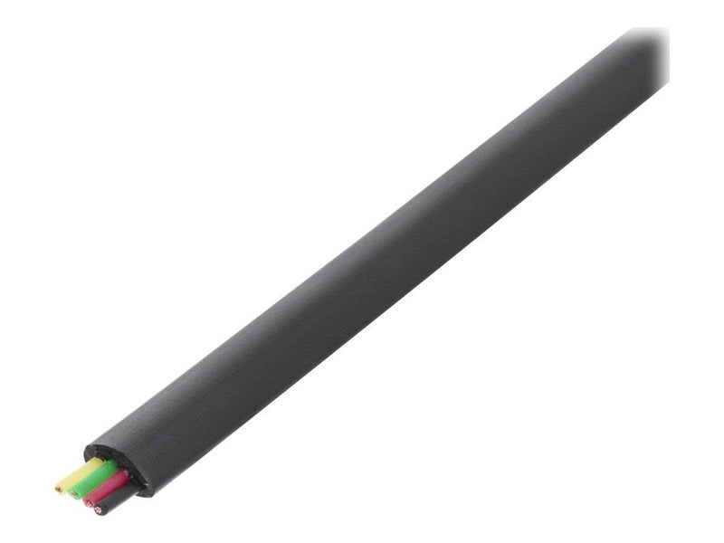 Pro Telephone flat cables 4-core 100 m reel AWG 30. - Schwarz - 100 meter