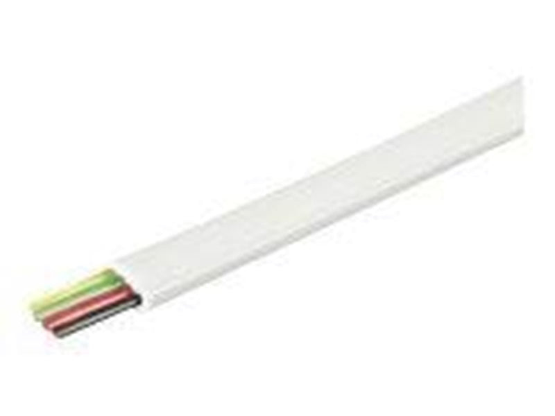 Pro Telephone flat cables 4-core 100 m reel AWG 28. - Weiß - 100 meter
