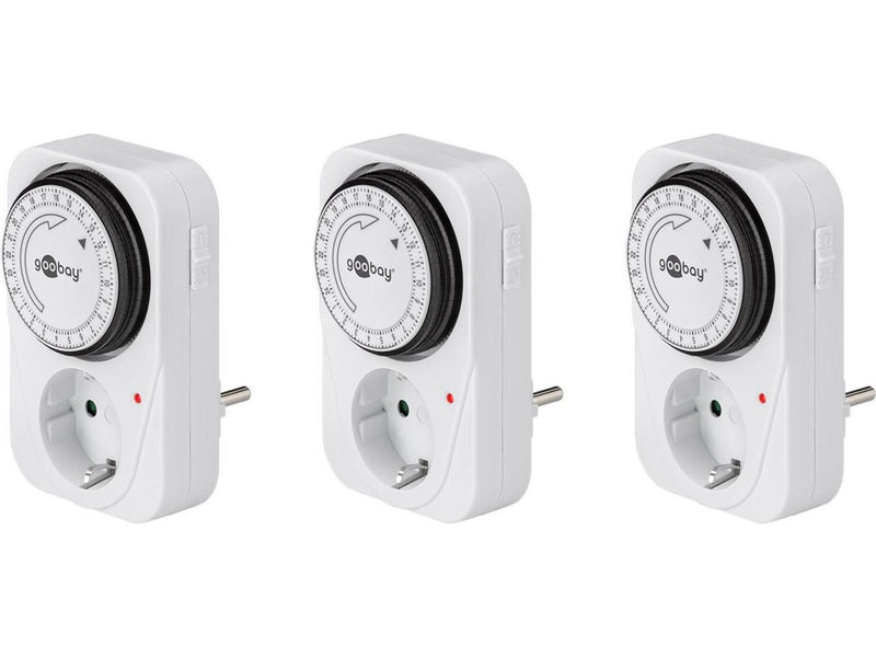 Pro 3 pcs Mechanical timer white