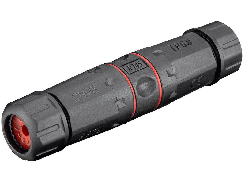 Pro Outdoor (IP68) LAN cable connector CAT 6 UTP unshielded - Schwarz