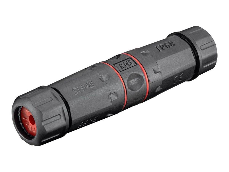 Pro Outdoor (IP68) LAN cable connector CAT 6 UTP unshielded - Schwarz