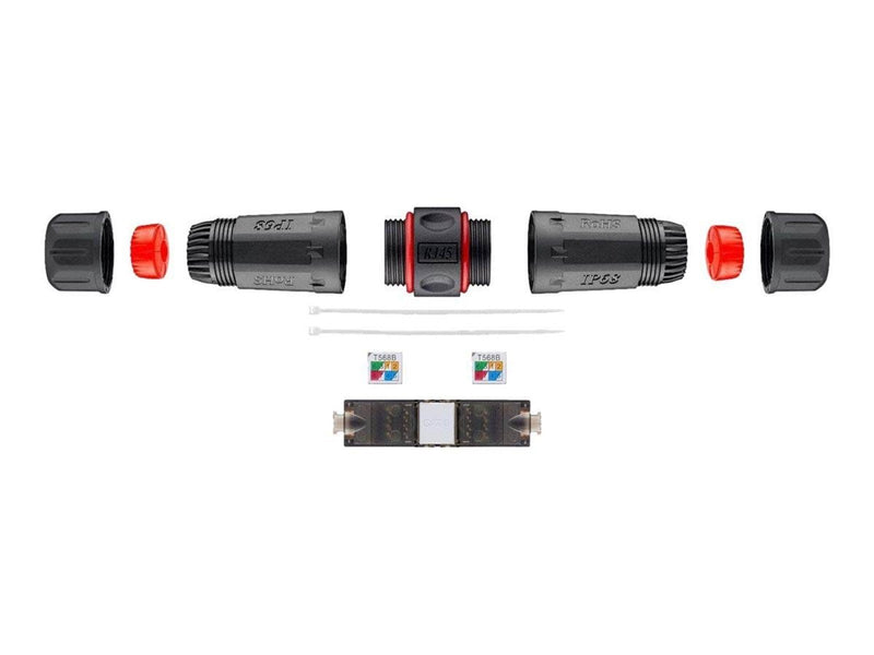 Pro Outdoor (IP68) LAN cable connector CAT 6 UTP unshielded - Schwarz