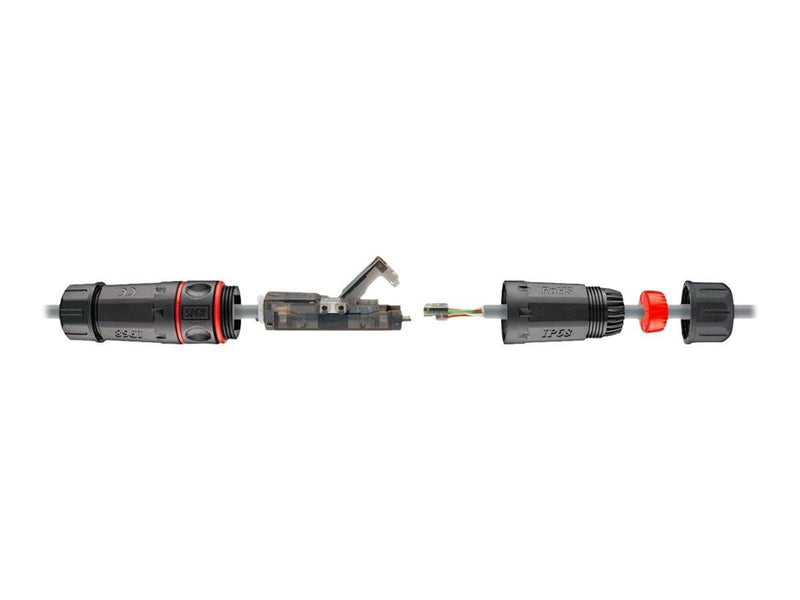 Pro Outdoor (IP68) LAN cable connector CAT 6 UTP unshielded - Schwarz