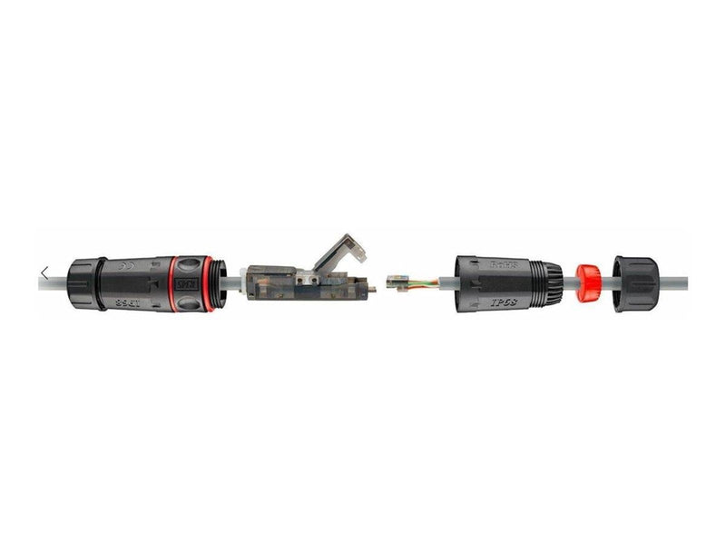 Pro Outdoor (IP68) LAN cable connector CAT 6 UTP unshielded - Schwarz