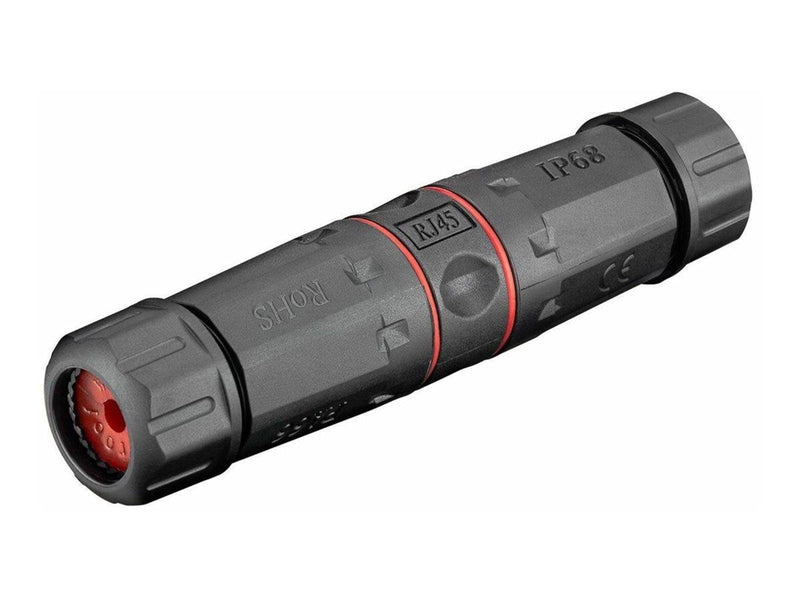 Pro Outdoor (IP68) LAN cable connector CAT 6 UTP unshielded - Schwarz