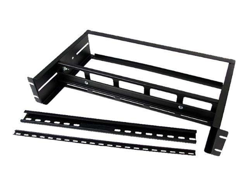 StarTech.com Eistellbarer Rack Befestigungskit DIN Rail Kit mit Top Hat/Mini/G Schienen - Kit für Rack mit Schienen