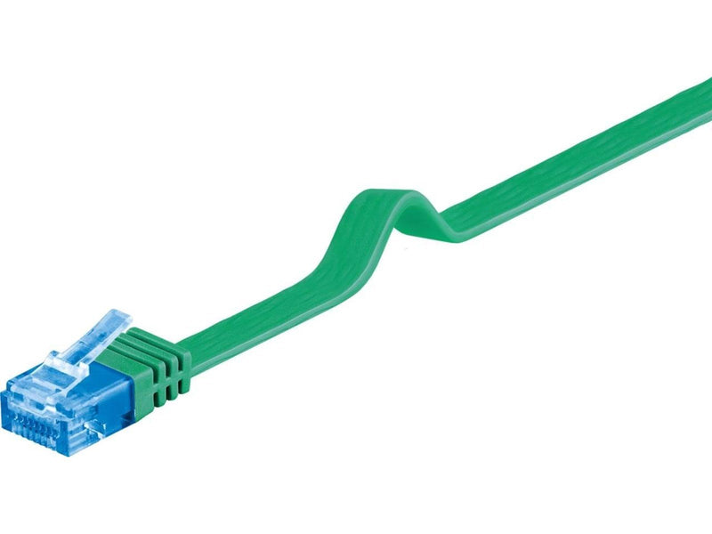 Pro LAN CAT 6A U/UTP flat - Grün - 5 meter