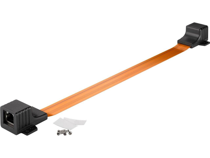 Pro Ultra-slim RJ45 LAN window feed-through 0.5 m - Schwarz - 0.5 meter