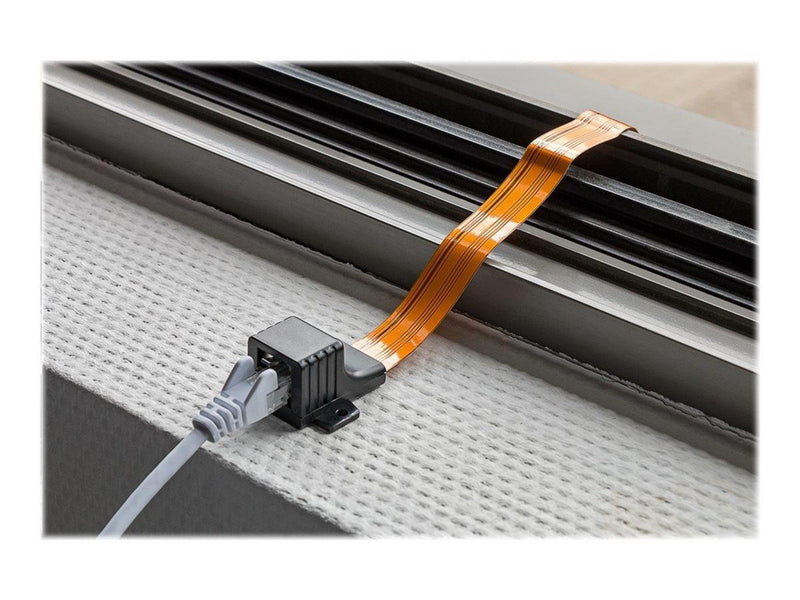 Pro Ultra-slim RJ45 LAN window feed-through 0.5 m - Schwarz - 0.5 meter