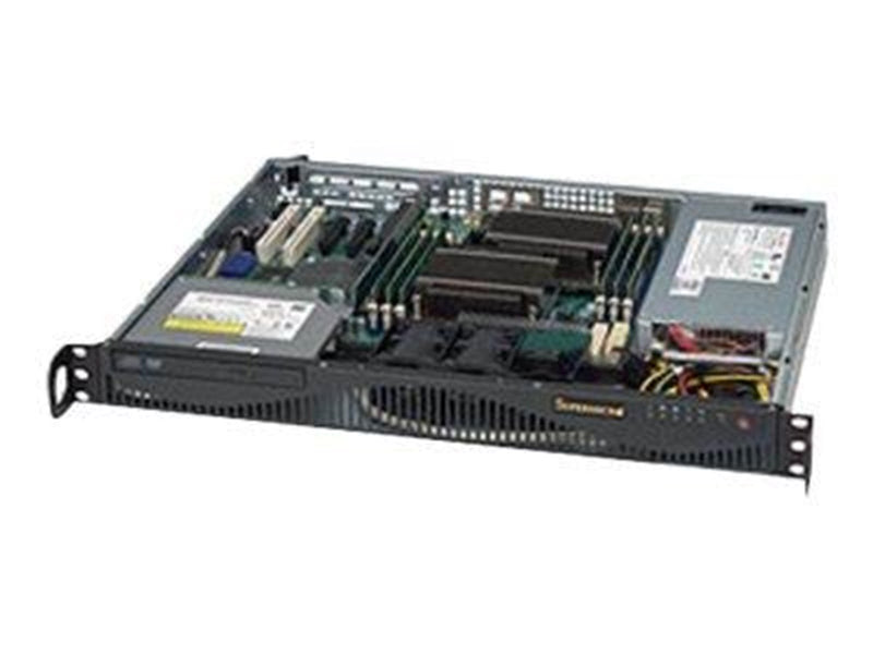 Supermicro SC512 F-350B1 - Gehäuse - Server (Rack) - Schwarz