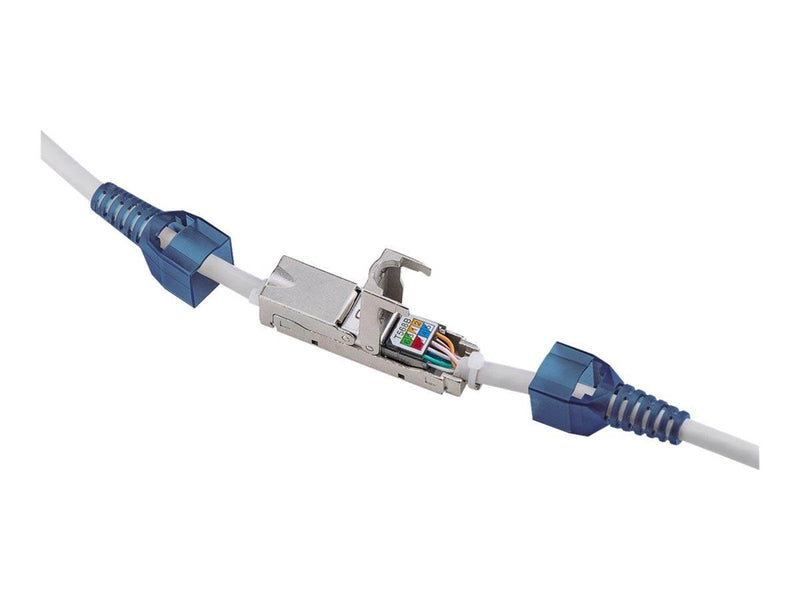 Pro toolless cable connector CAT 6A STP shielded - Silber