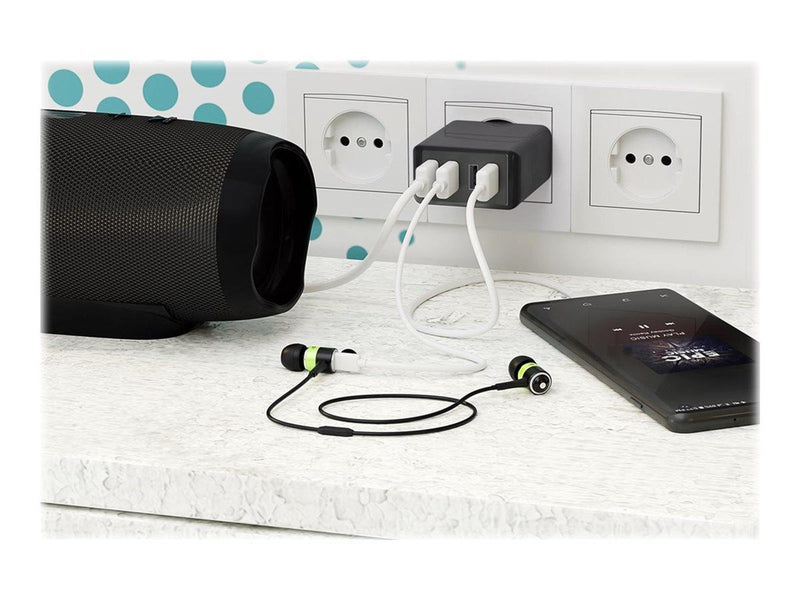 Pro 4-way USB charger (30W) black
