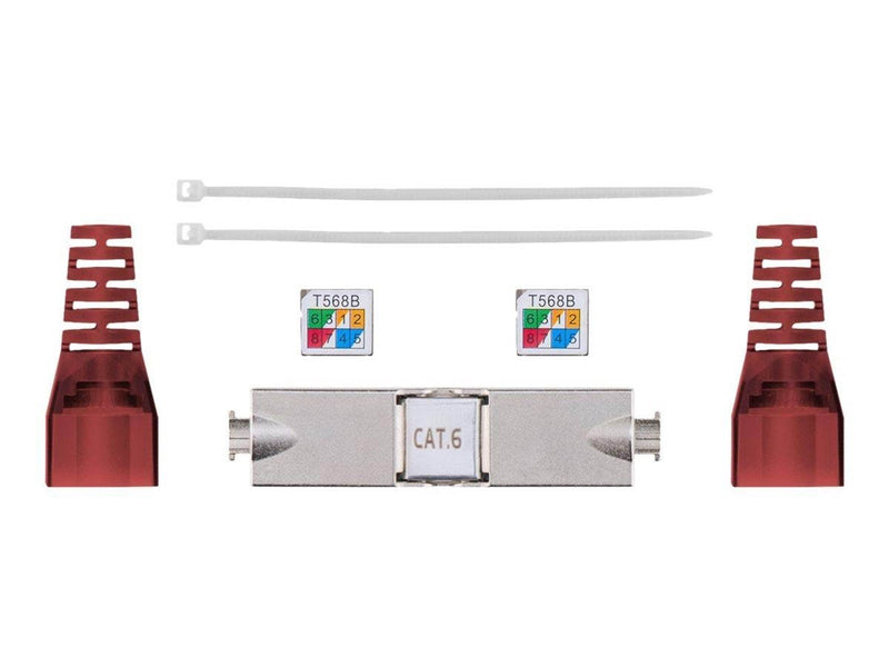 Pro Toolless cable connector CAT 6 STP shielded - Rot