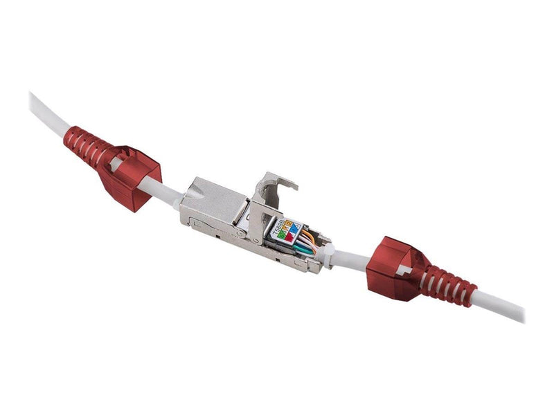 Pro Toolless cable connector CAT 6 STP shielded - Rot