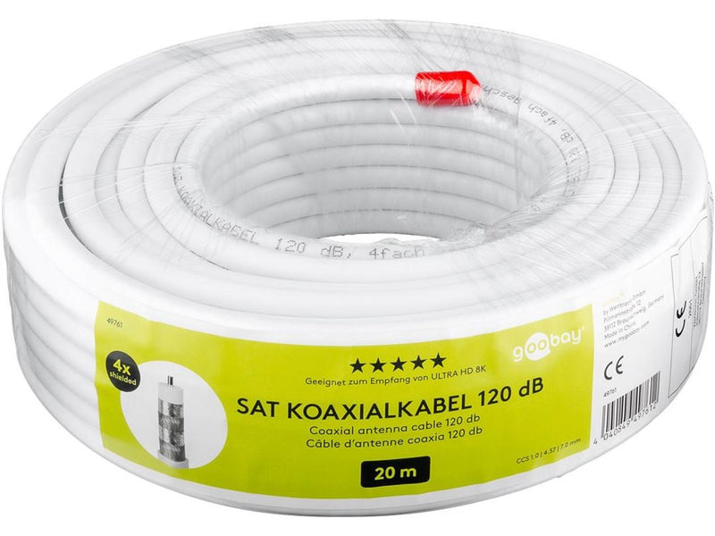 Pro 120 dB coaxial antenna cable 4x shielded
