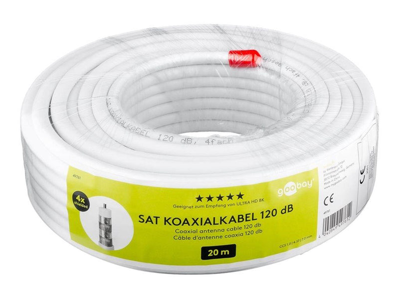 Pro 120 dB coaxial antenna cable 4x shielded