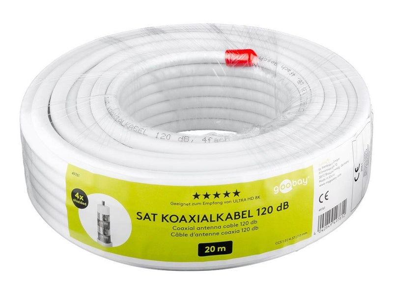 Pro 120 dB coaxial antenna cable 4x shielded