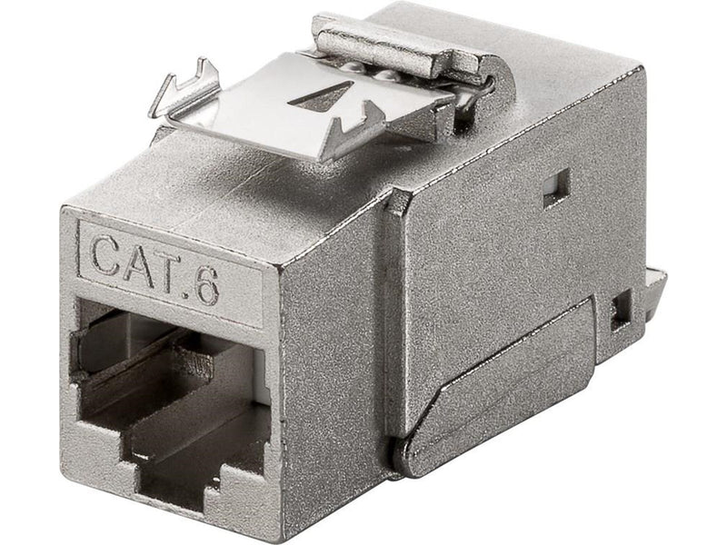 Pro Keystone module RJ45 CAT 6 STP 250 MHz - Silber