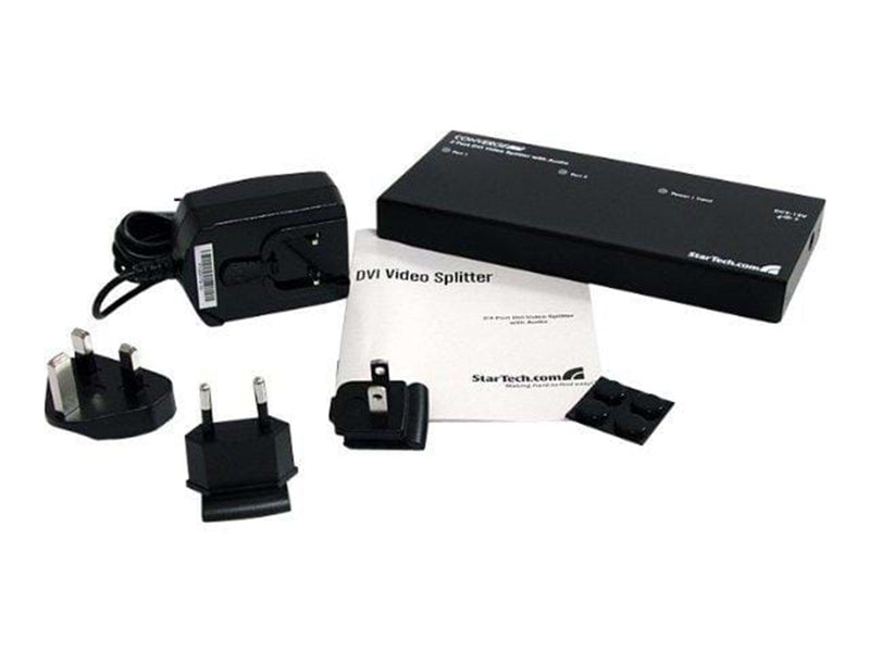 StarTech.com 2 Port DVI Video Splitter mit Audio - video-/audiosplitter - 2 Anschlüsse