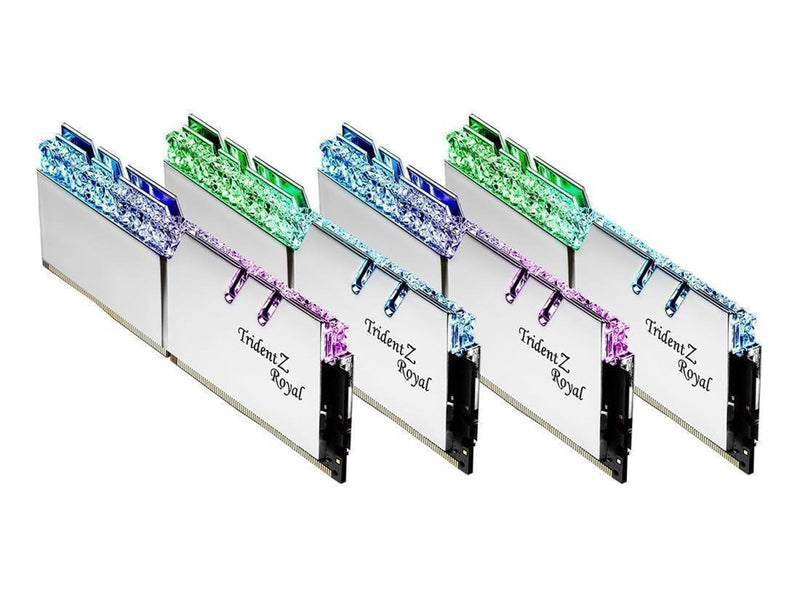 G.Skill Trident Z Royal DDR4-4000 - 128GB - CL18 - Quad Channel (4 pcs) - Intel XMP - Silber mit RGB